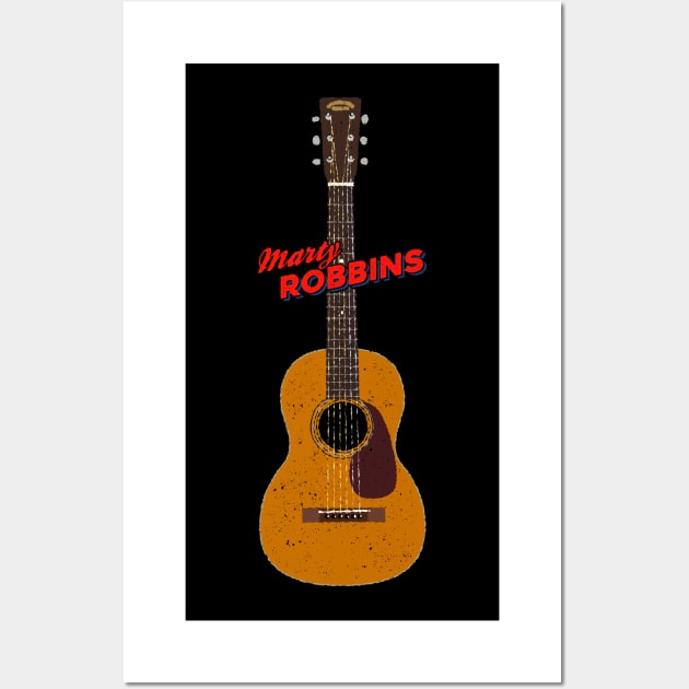 Marty Robbins Martin 5-18 Acoustic Guitar Wall Art by Daniel Cash Guitar